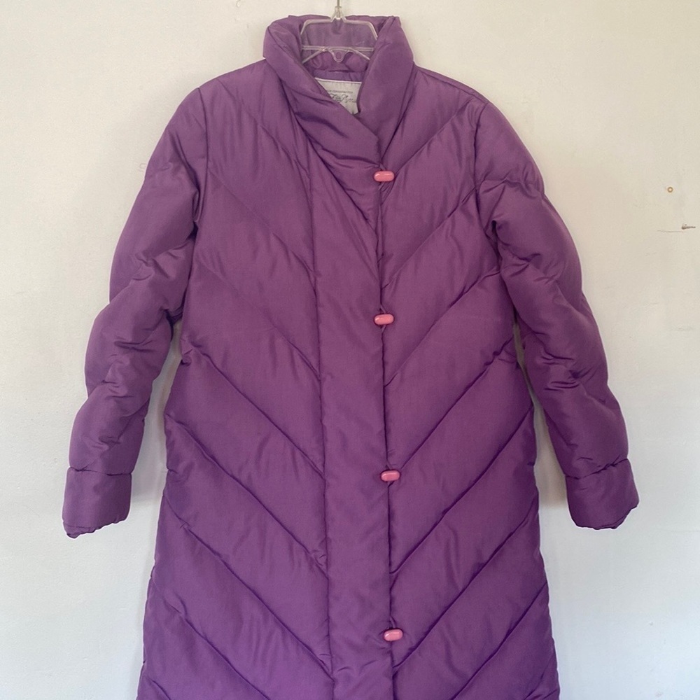 Saks Fifth Avenue Purple Vintage Down Jacket - Picture 2 of 15